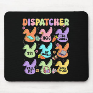 Tapis De Souris Dispatcher Pâques Lapin Mignon Coquette Cowgirl Es