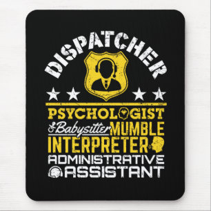 Tapis De Souris Dispatcher Rôles non officiels Funny 911 Dispatch
