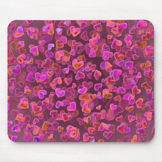 Tapis De Souris Dispersion de coeurs (Devant)