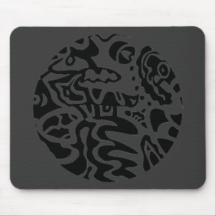 Tapis De Souris "Disque de poisson" Abstrait