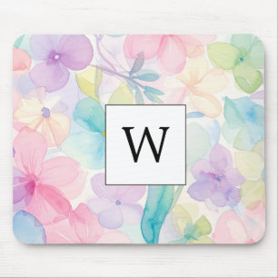 Tapis De Souris Distributeur d'eau élégant Fleurs Monogrammées  