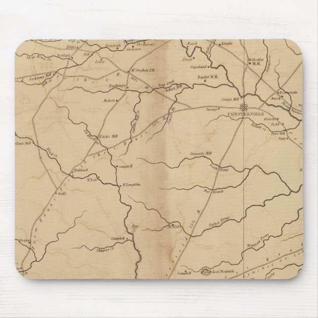 Tapis De Souris District de Chesterfield, Caroline du Sud (Devant)