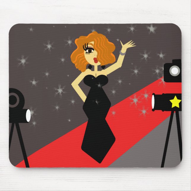 Tapis De Souris Diva Mousepad de tapis rouge (Devant)