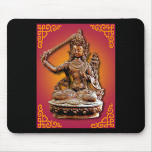 Tapis De Souris Divinité bouddhiste fleurie antique Manjushri