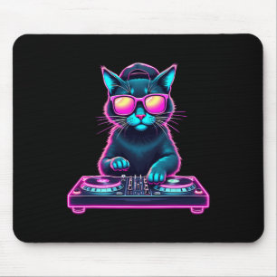 Tapis De Souris Dj House Chat Rainbow Dj Chat Kitty