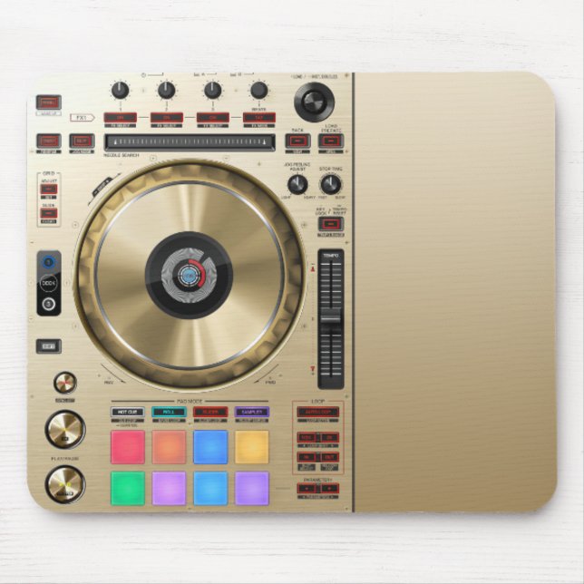 Tapis De Souris DJ Tourne-disque Mousepad (Devant)