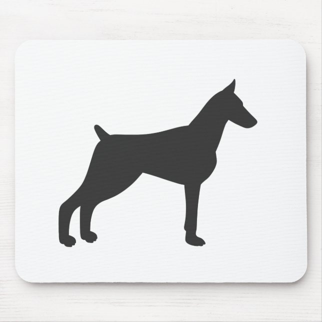 Tapis De Souris Doberman Pinscher Silhouette (Devant)
