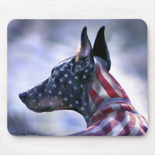 Tapis De Souris Dobermann américain de fierté (Devant)