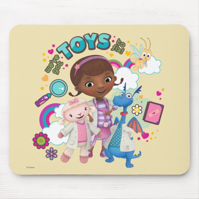 Tapis De Souris Doc McStuffins | Nous avons des jouets à réparer (Devant)