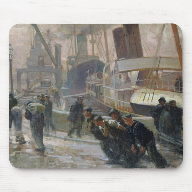 Tapis De Souris Dockers de Liverpool chez Dawn, 1903 (Devant)