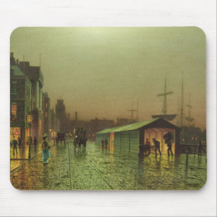 Tapis De Souris Docks de John Atkinson Grimshaw Liverpool