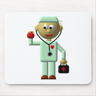 Tapis De Souris Docteur avec Apple et le sac Médicale