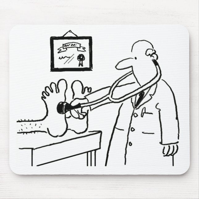 Tapis De Souris Docteur avec pied de contrôle de stéthoscope (Devant)