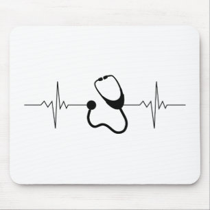 Tapis De Souris Docteur Pulse Heartbeat Line