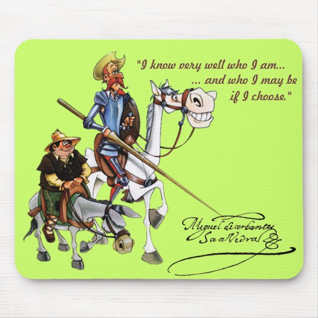 Tapis De Souris DON QUIJOTE, SANCHO, ROCINANTE y RUCIO - Cervantes (Devant)