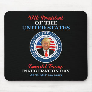 Tapis De Souris Donald Trump 47e Président 2025 Investiture États-