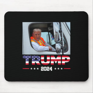 Tapis De Souris Donald Trump Circule Dans Le Camion À Déchets 1