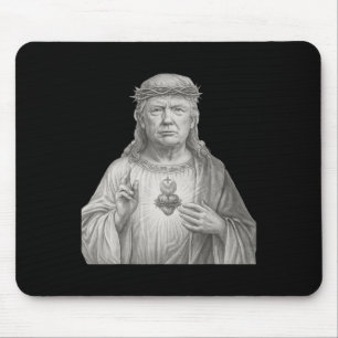 Tapis De Souris Donald Trump en Jésus - Foi et patriotisme pour le