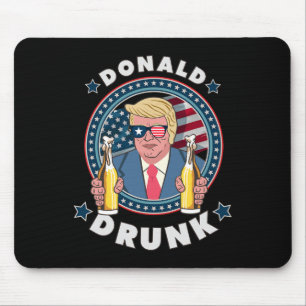 Tapis De Souris Donald Trump ivre 4 juillet drôle de boisson Prés
