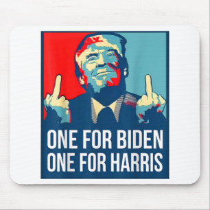 Tapis De Souris Donald Trump Middle Finger Biden Harris America Re