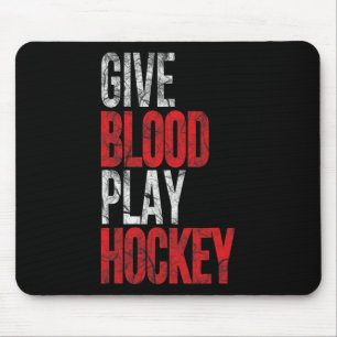 Tapis De Souris Donnez du cœur et jouez au hockey sur glace - Conc
