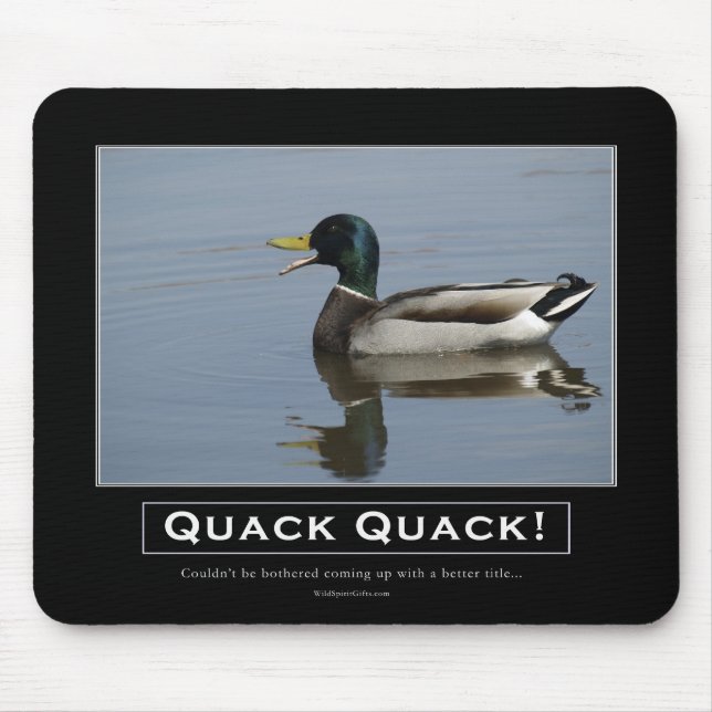 Tapis De Souris Dons de démotivation de canard-Mallard (Devant)
