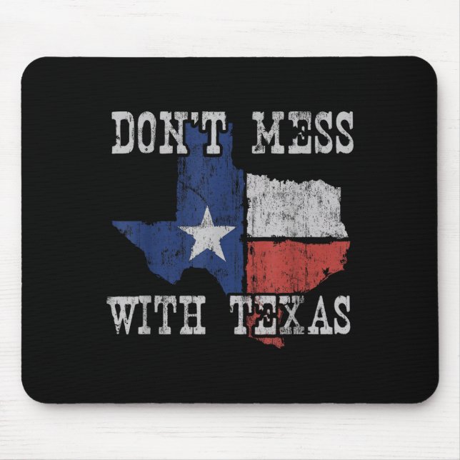 Tapis De Souris Don't Mess With Vintage Texas Longhorn Lone Star S (Devant)