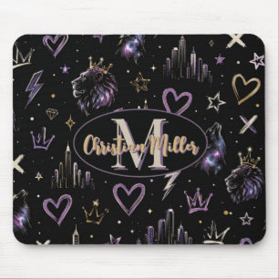 Tapis De Souris Doodle Cosmique Graffiti Urbain Personnalisé 