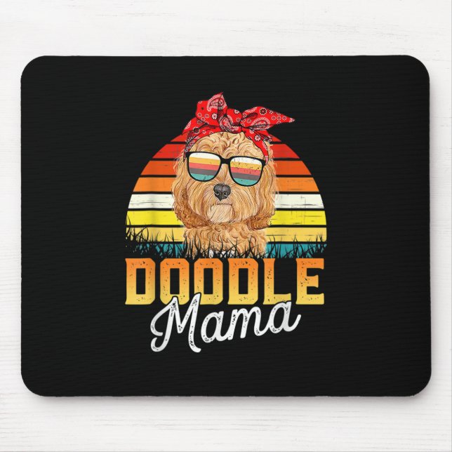 Tapis De Souris Doodle Mama Best Goldendoodle Maman Ever Da de la  (Devant)