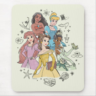Tapis De Souris Doodles Disney Princess Marker