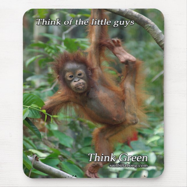Tapis de souris d'orang-outan de bébé (Devant)