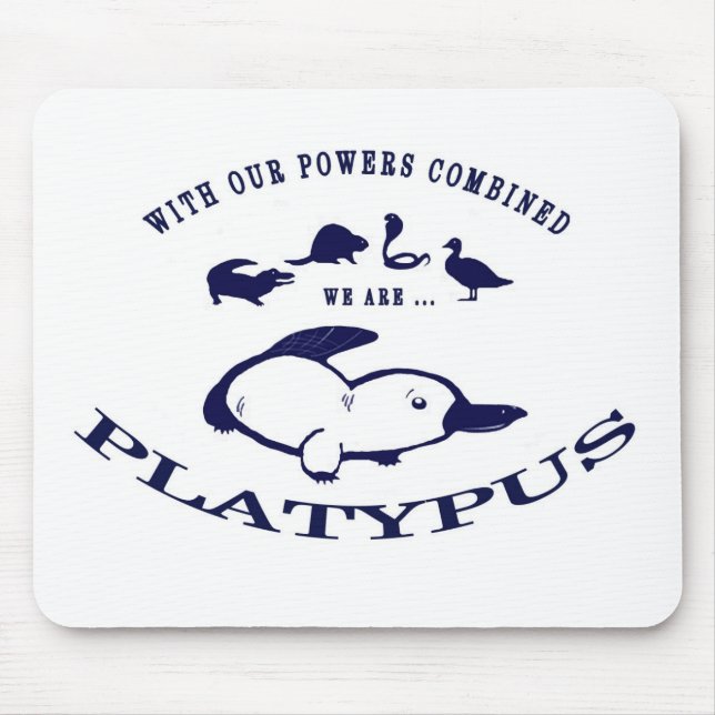 Tapis de souris d'ornithorynque - bleu (Devant)