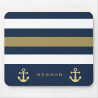 Double ancre marine Monogram Mousepad