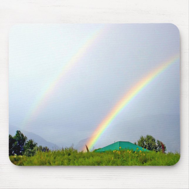 Tapis De Souris Double arc-en-ciel (Devant)