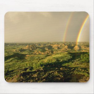 Tapis De Souris Double arc-en-ciel sur Painted Canyon à Theodore