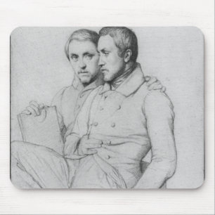 Tapis De Souris Double portrait de Hippolyte et de Paul Flandrin