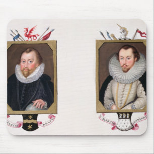 Tapis De Souris Double portrait de monsieur Francis Drake