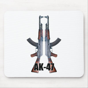 Tapis De Souris Doubles fusils d'assaut d'AK-47
