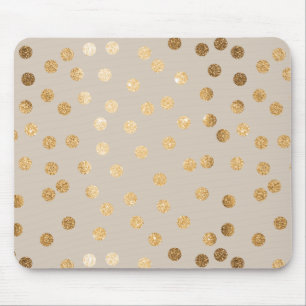 Tapis De Souris Doucement beige et points de ville de parties