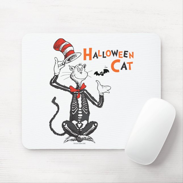 Tapis De Souris Dr. Seuss | Chat Chapeauté Halloween (Avec souris)
