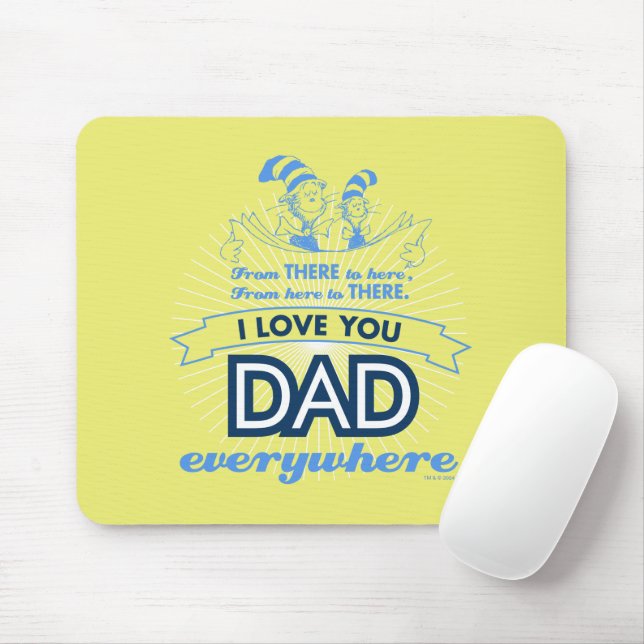 Tapis De Souris Dr Seuss | Je t'aime Papa partout (Avec souris)