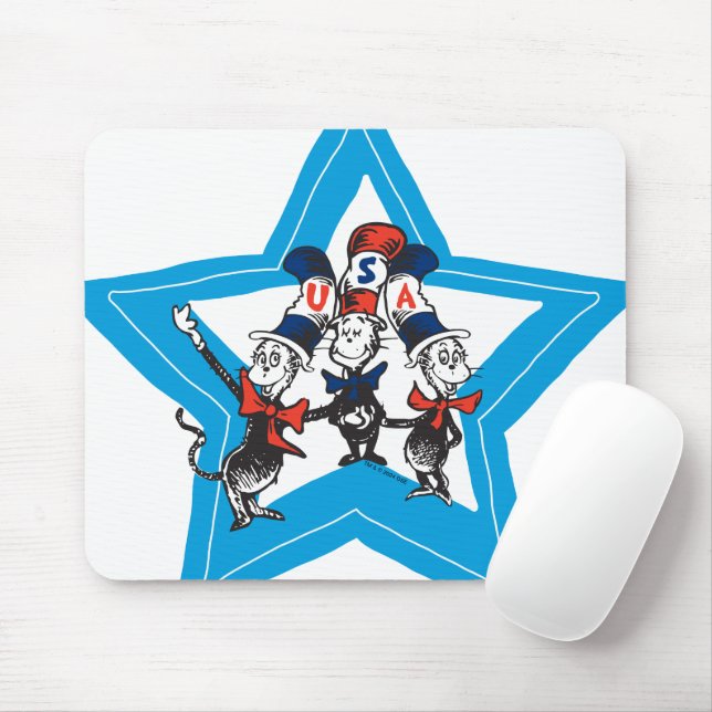 Tapis De Souris Dr Seuss | Little Cats USA Graphisme Casquette (Avec souris)