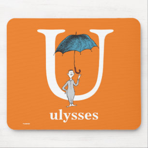 Tapis De Souris Dr. Seuss's ABC: Letter U - White   Add Your Name