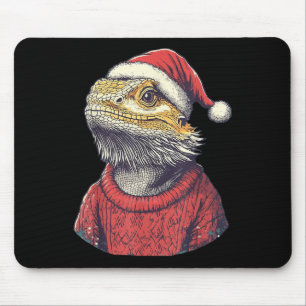 Tapis De Souris Dragon à oreilles Douille moche Santa Hat Noël