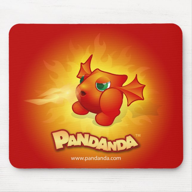 Tapis De Souris Dragon ardent Mousepad de Pandanda (Devant)
