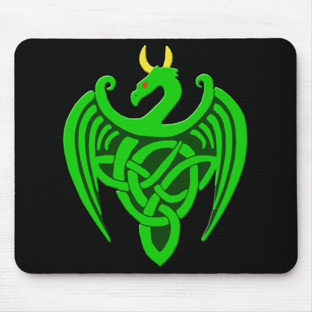 Tapis De Souris Dragon céleste vert Mousepad (Devant)