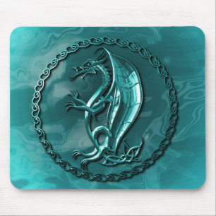 Tapis De Souris Dragon celtique bleu Mousepad