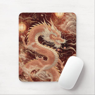 Tapis De Souris Dragon chinois majestueux