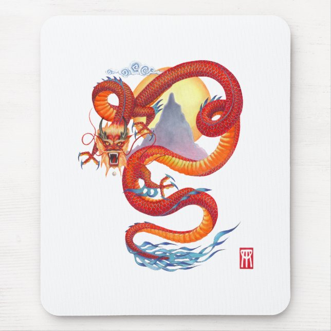 Tapis De Souris Dragon chinois Mousepad (Devant)