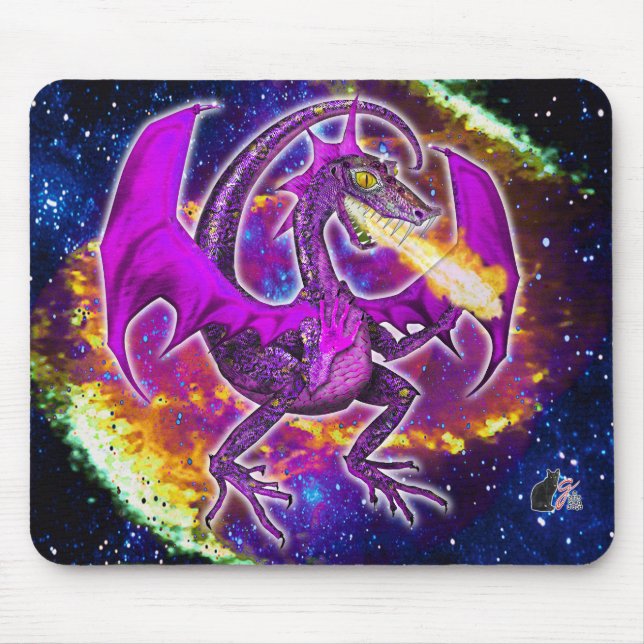 Tapis De Souris Dragon cosmique de Tourmaline (Devant)